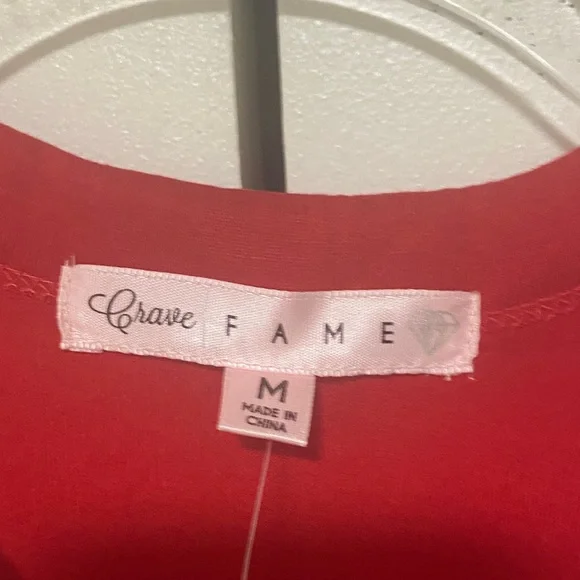 Crave Fame Vibrant Red Top - Picture 2 of 3